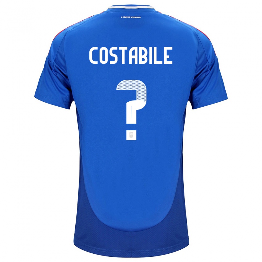 Kinder Italien Cristian Costabile #0 Blau Heimtrikot Trikot 24-26 T-Shirt Schweiz