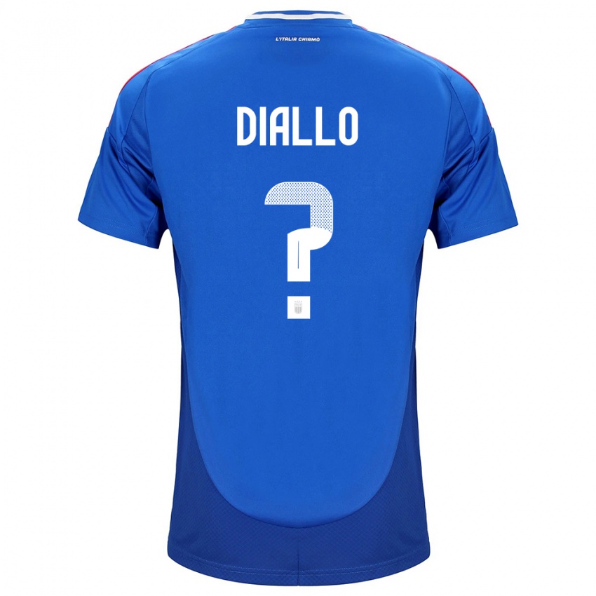 Kinder Italien Djibril Diallo #0 Blau Heimtrikot Trikot 24-26 T-Shirt Schweiz