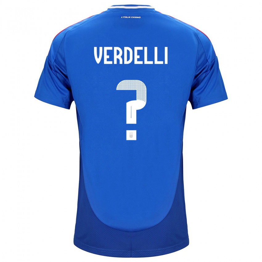 Kinder Italien Davide Verdelli #0 Blau Heimtrikot Trikot 24-26 T-Shirt Schweiz