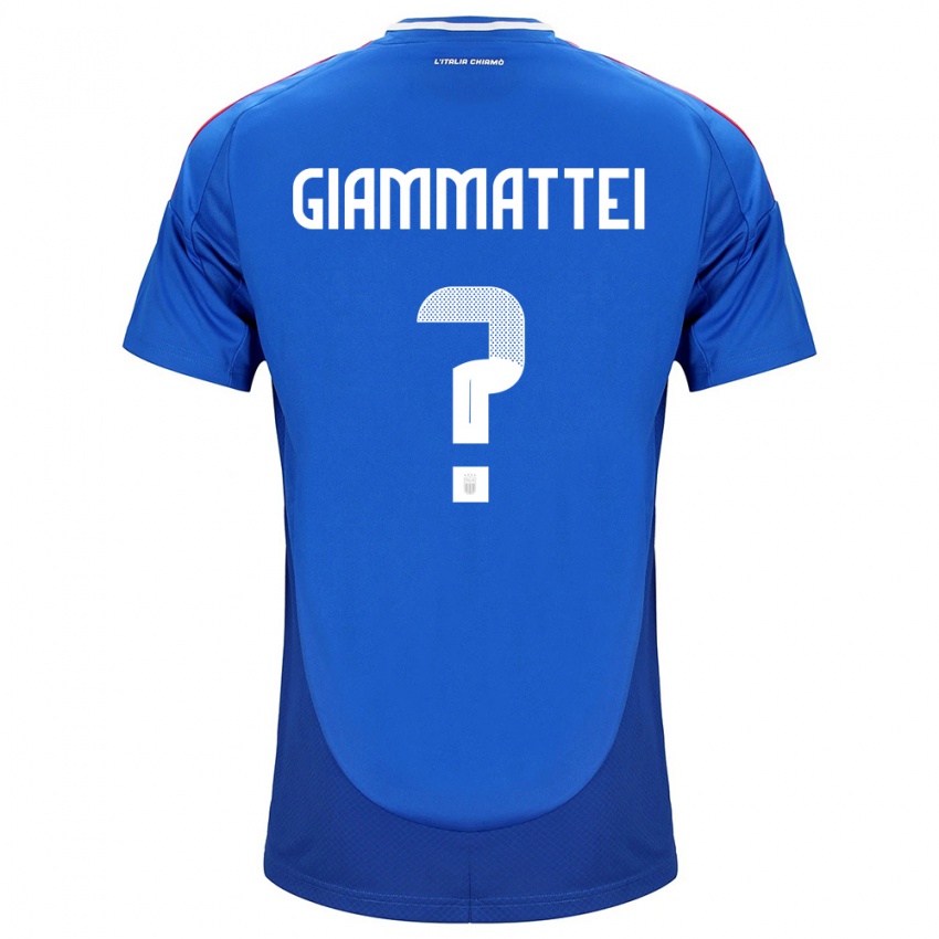 Kinder Italien Gioele Giammattei #0 Blau Heimtrikot Trikot 24-26 T-Shirt Schweiz