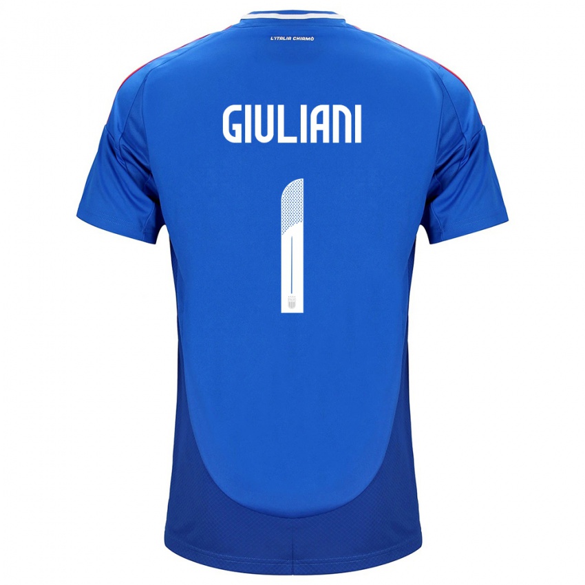 Kinder Italien Laura Giuliani #1 Blau Heimtrikot Trikot 24-26 T-Shirt Schweiz