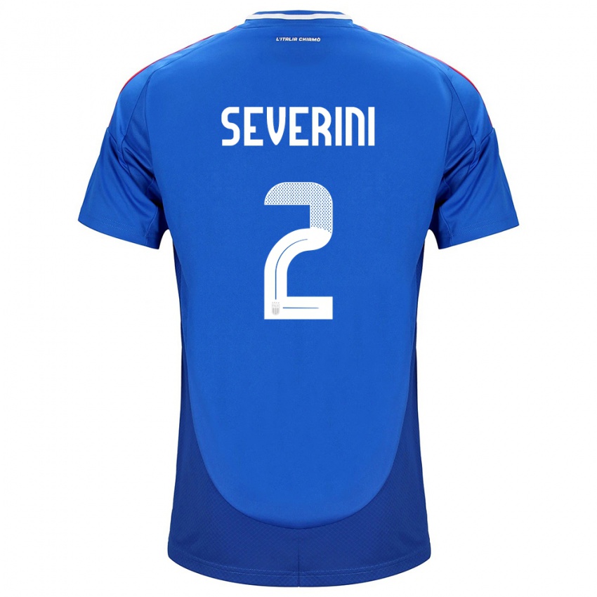 Kinder Italien Emma Severini #2 Blau Heimtrikot Trikot 24-26 T-Shirt Schweiz