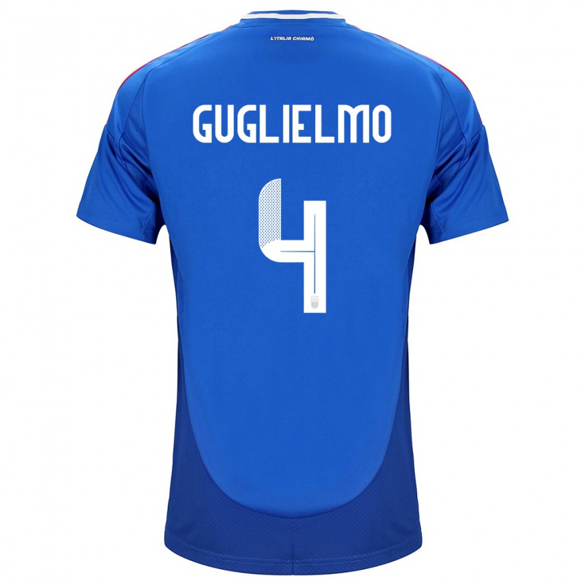 Kinder Italien Lucia Di Guglielmo #4 Blau Heimtrikot Trikot 24-26 T-Shirt Schweiz