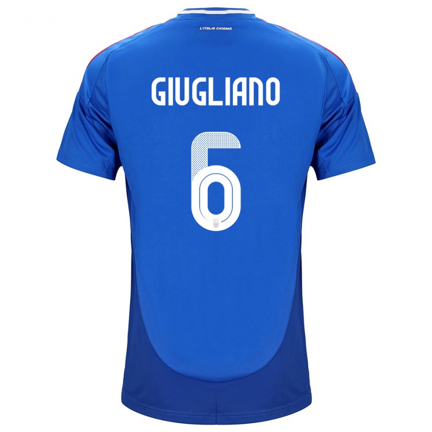 Kinder Italien Manuela Giugliano #6 Blau Heimtrikot Trikot 24-26 T-Shirt Schweiz