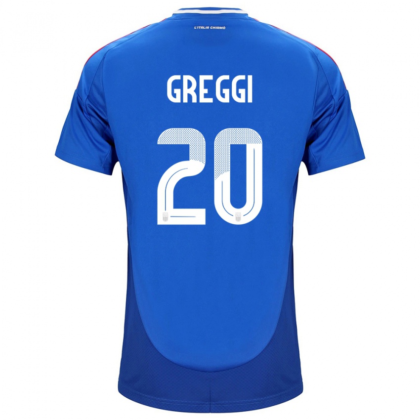 Kinder Italien Giada Greggi #20 Blau Heimtrikot Trikot 24-26 T-Shirt Schweiz