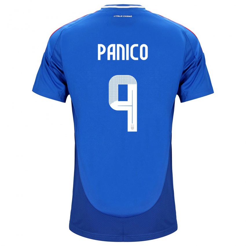 Kinder Italien Patrizia Panico #9 Blau Heimtrikot Trikot 24-26 T-Shirt Schweiz