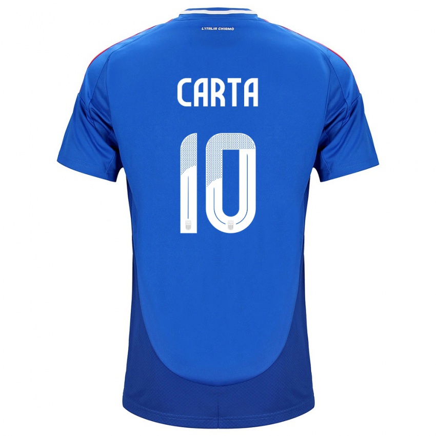 Kinder Italien Antonella Carta #10 Blau Heimtrikot Trikot 24-26 T-Shirt Schweiz