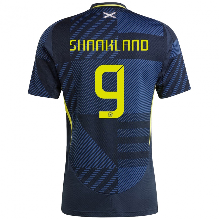 Kinder Schottland Lawrence Shankland #9 Dunkelblau Heimtrikot Trikot 24-26 T-Shirt Schweiz