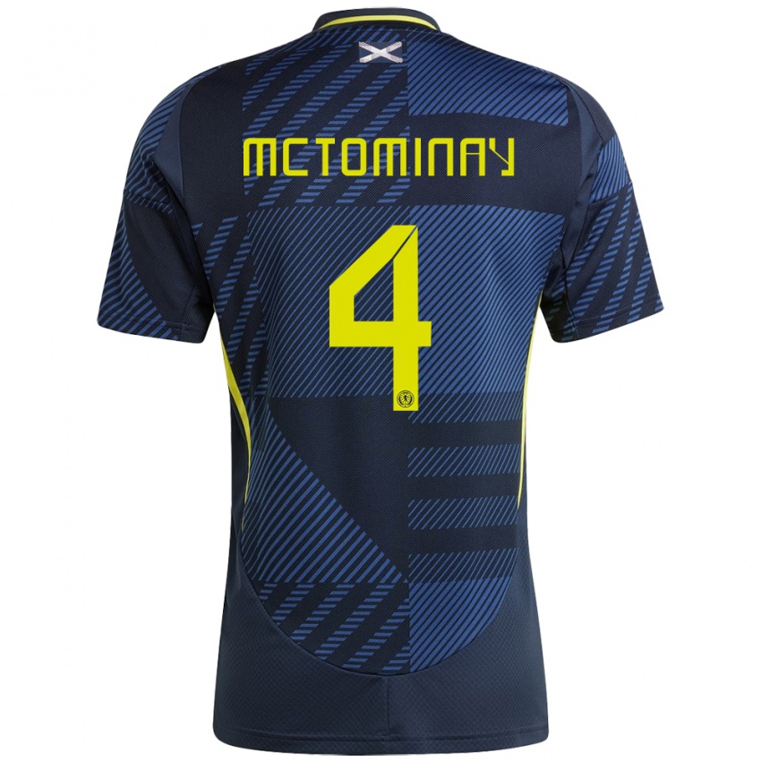 Kinder Schottland Scott Mctominay #4 Dunkelblau Heimtrikot Trikot 24-26 T-Shirt Schweiz