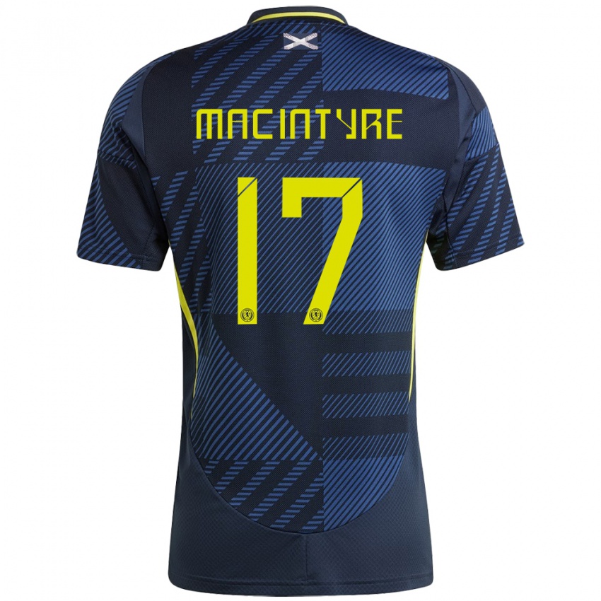 Kinder Schottland Jacob Macintyre #17 Dunkelblau Heimtrikot Trikot 24-26 T-Shirt Schweiz