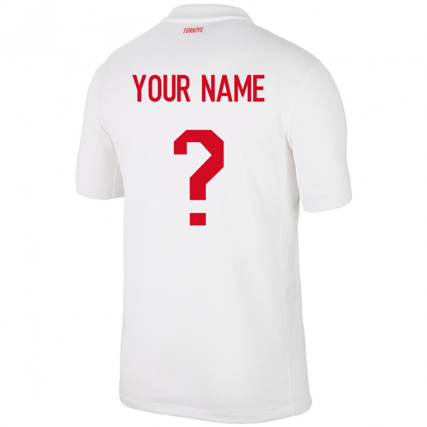 Kinder Türkei Ihren Namen #0 Weiß Heimtrikot Trikot 24-26 T-Shirt Schweiz