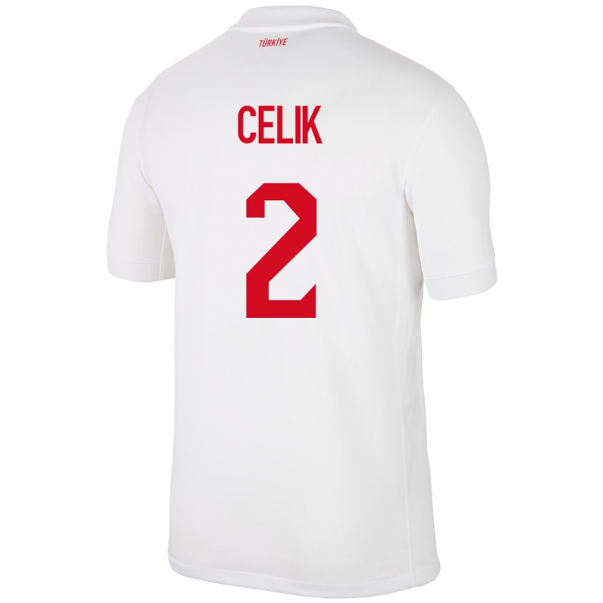 Kinder Türkei Zeki Çelik #2 Weiß Heimtrikot Trikot 24-26 T-Shirt Schweiz