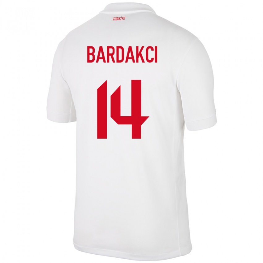 Kinder Türkei Abdülkerim Bardakcı #14 Weiß Heimtrikot Trikot 24-26 T-Shirt Schweiz