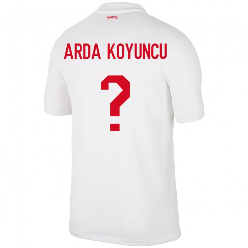 Kinder Türkei Efe Arda Koyuncu #0 Weiß Heimtrikot Trikot 24-26 T-Shirt Schweiz