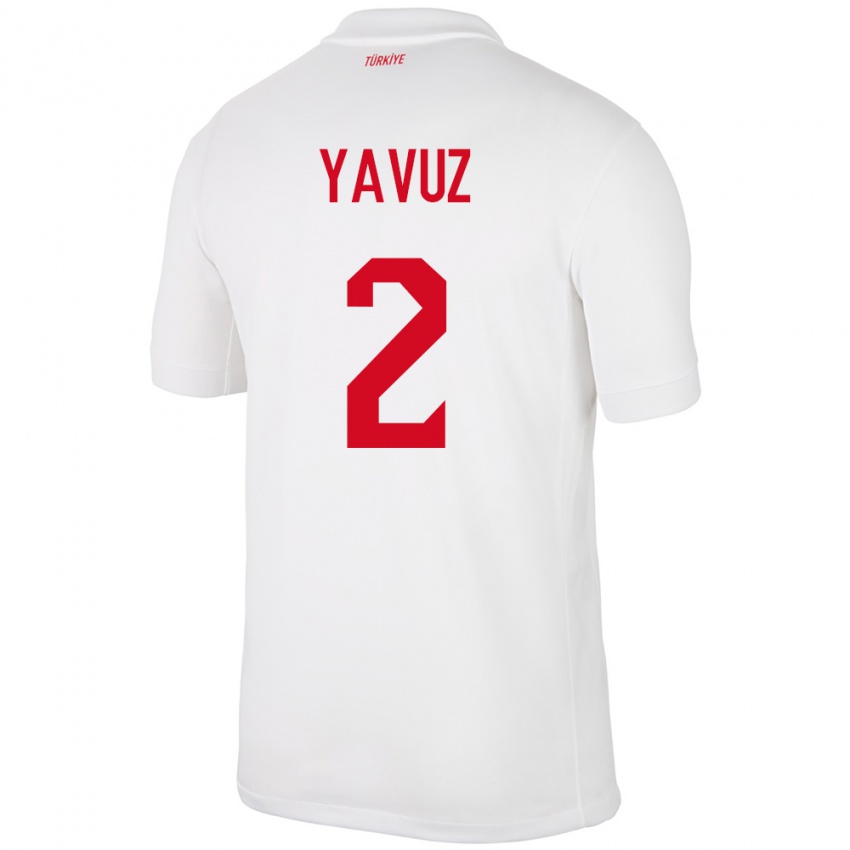 Kinder Türkei Batuhan Yavuz #2 Weiß Heimtrikot Trikot 24-26 T-Shirt Schweiz