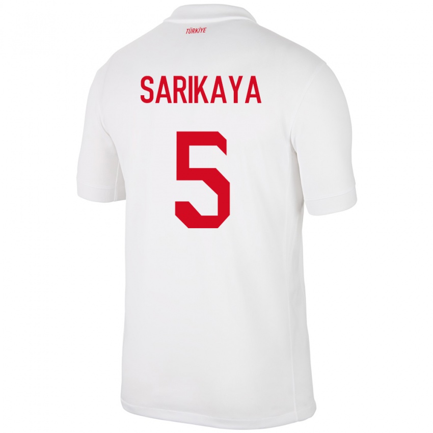 Kinder Türkei Efe Sarıkaya #5 Weiß Heimtrikot Trikot 24-26 T-Shirt Schweiz