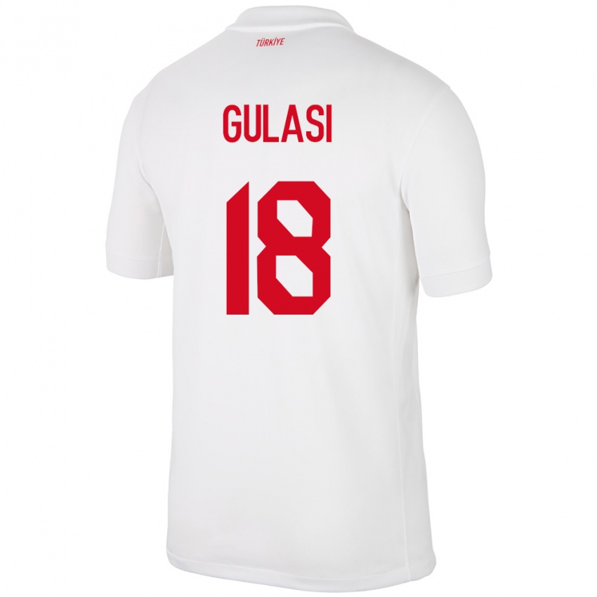 Kinder Türkei Ayman Gulasi #18 Weiß Heimtrikot Trikot 24-26 T-Shirt Schweiz