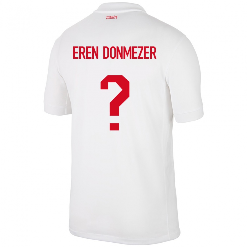 Kinder Türkei Deniz Eren Dönmezer #0 Weiß Heimtrikot Trikot 24-26 T-Shirt Schweiz