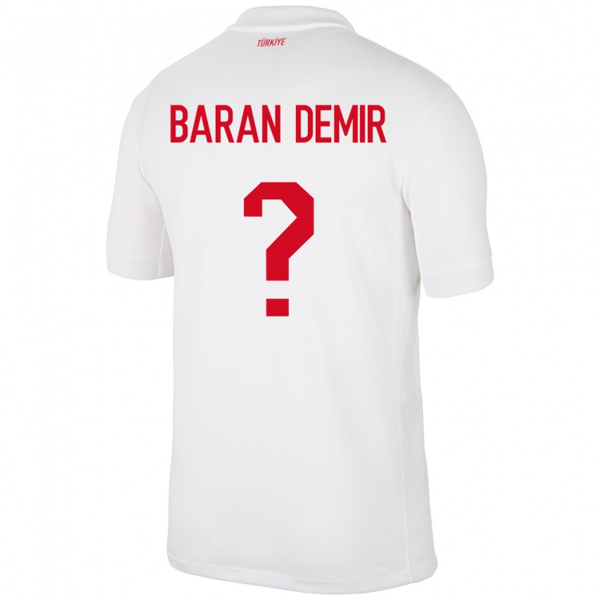 Kinder Türkei Tuna Baran Demir #0 Weiß Heimtrikot Trikot 24-26 T-Shirt Schweiz