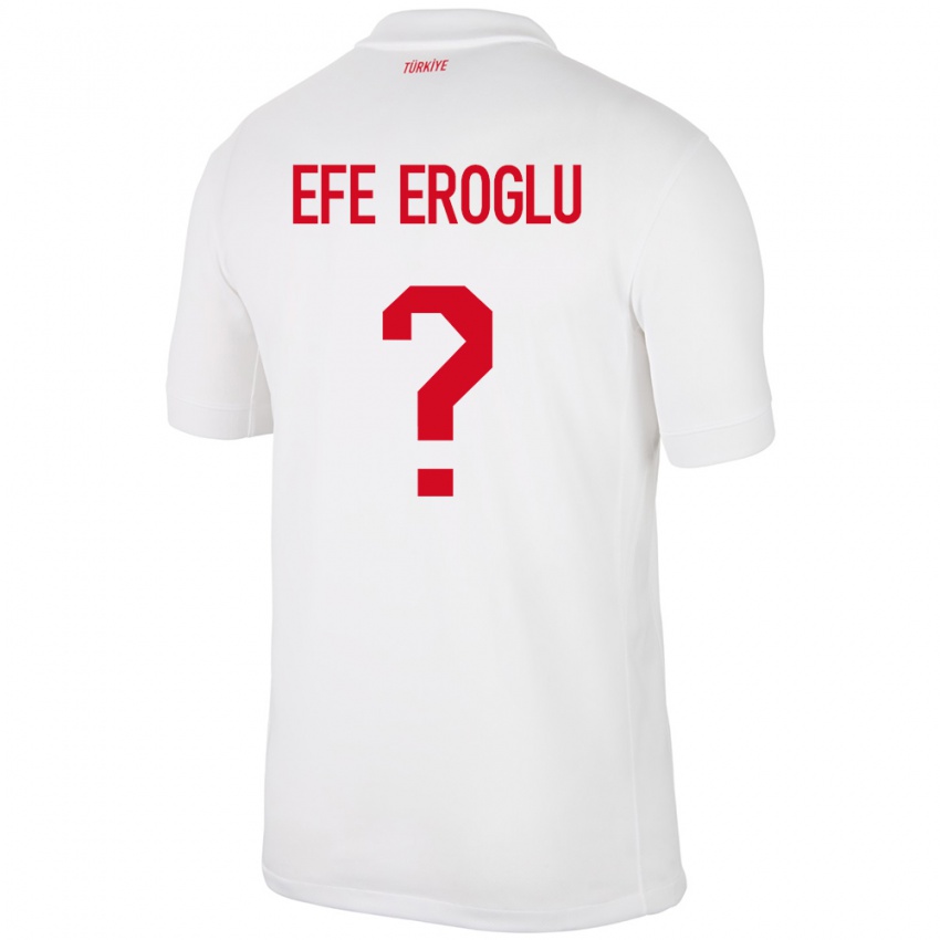 Kinder Türkei Cem Efe Eroğlu #0 Weiß Heimtrikot Trikot 24-26 T-Shirt Schweiz