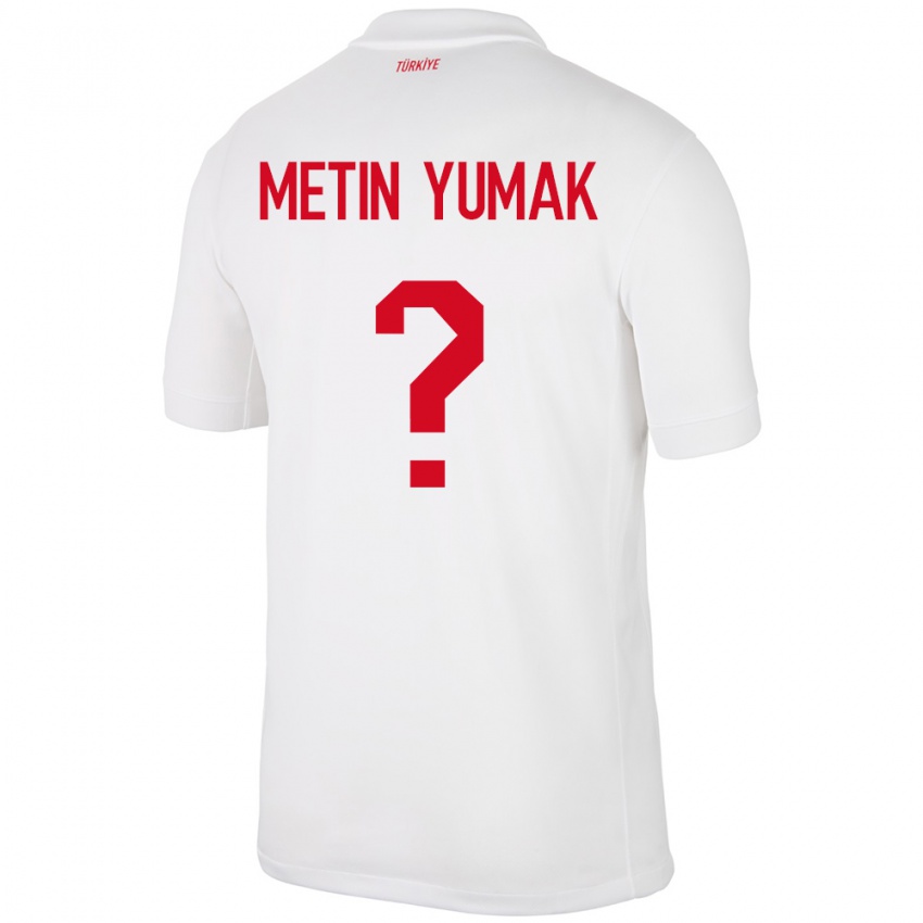 Kinder Türkei Yiğit Metin Yumak #0 Weiß Heimtrikot Trikot 24-26 T-Shirt Schweiz