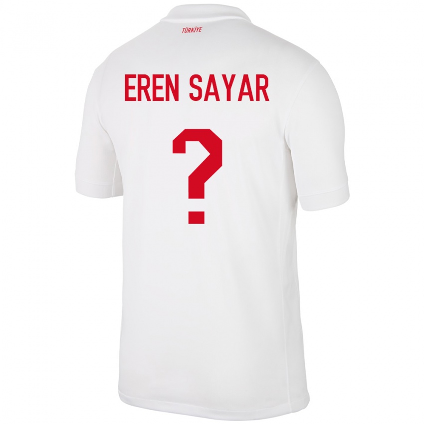 Kinder Türkei Emin Eren Sayar #0 Weiß Heimtrikot Trikot 24-26 T-Shirt Schweiz