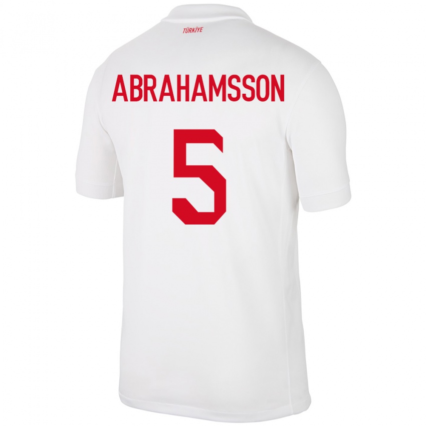 Kinder Türkei Sejde Aylin Abrahamsson #5 Weiß Heimtrikot Trikot 24-26 T-Shirt Schweiz