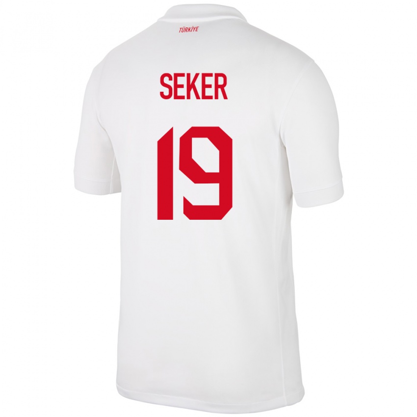 Kinder Türkei Busem Şeker #19 Weiß Heimtrikot Trikot 24-26 T-Shirt Schweiz