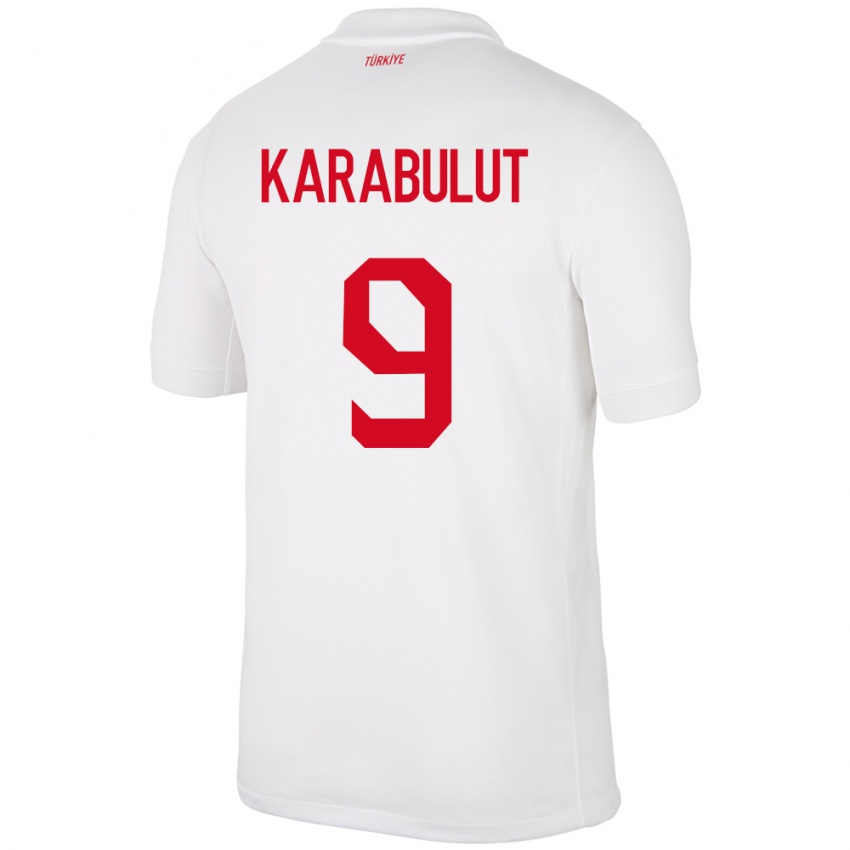 Kinder Türkei Arzu Karabulut #9 Weiß Heimtrikot Trikot 24-26 T-Shirt Schweiz