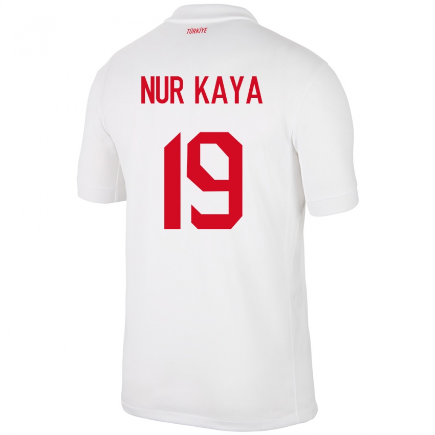 Kinder Türkei Cansu Nur Kaya #19 Weiß Heimtrikot Trikot 24-26 T-Shirt Schweiz