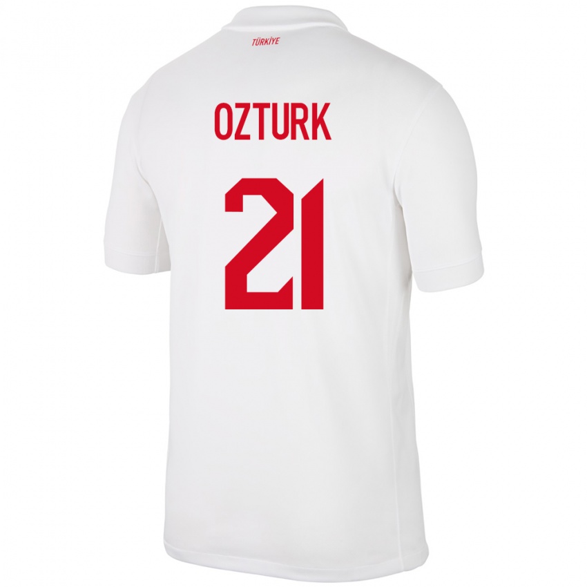 Kinder Türkei Melike Öztürk #21 Weiß Heimtrikot Trikot 24-26 T-Shirt Schweiz