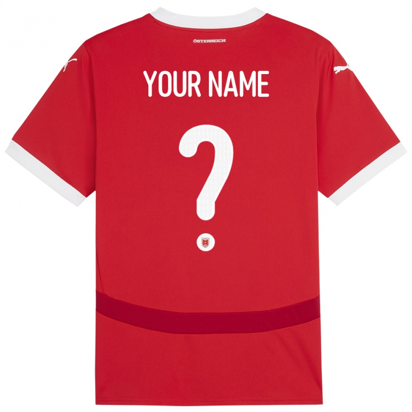 Kinder Österreich Ihren Namen #0 Rot Heimtrikot Trikot 24-26 T-Shirt Schweiz