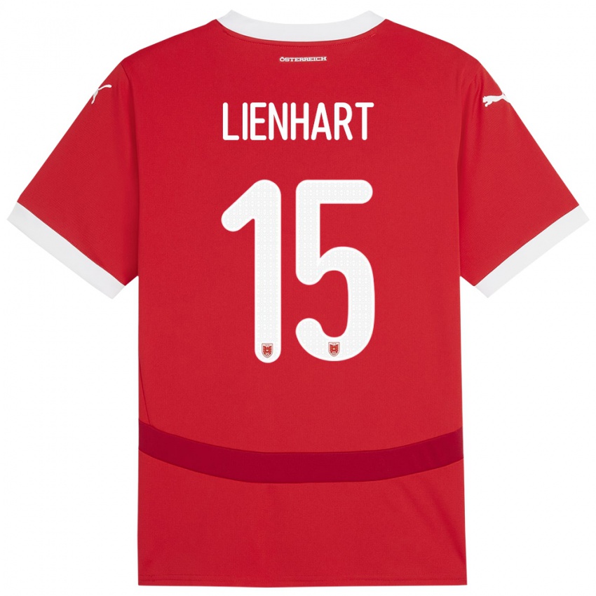 Kinder Österreich Philipp Lienhart #15 Rot Heimtrikot Trikot 24-26 T-Shirt Schweiz