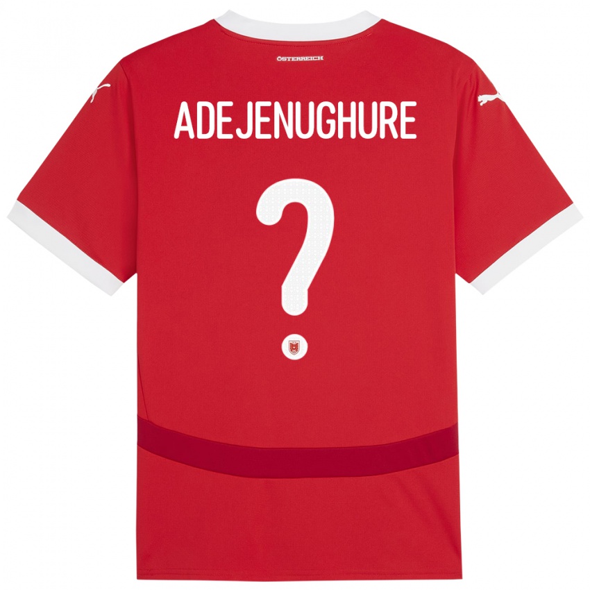 Kinder Österreich Oghenetejiri Adejenughure #0 Rot Heimtrikot Trikot 24-26 T-Shirt Schweiz