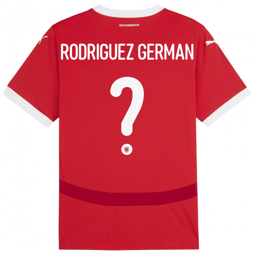 Kinder Österreich Ryan Rodriguez German #0 Rot Heimtrikot Trikot 24-26 T-Shirt Schweiz