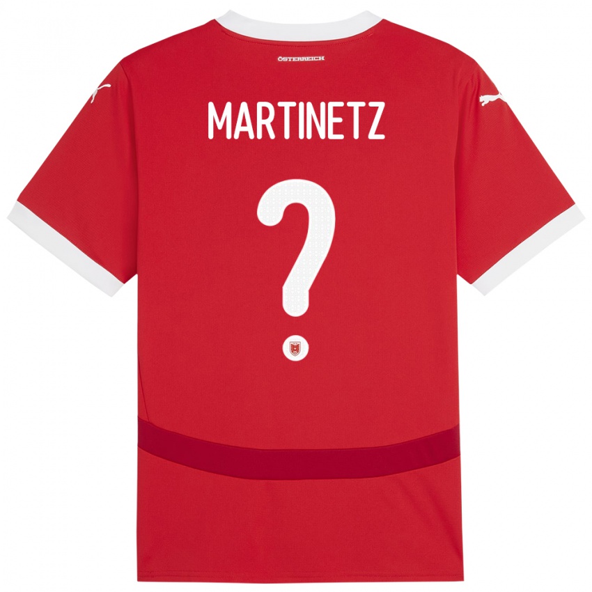 Kinder Österreich Gregor Martinetz #0 Rot Heimtrikot Trikot 24-26 T-Shirt Schweiz