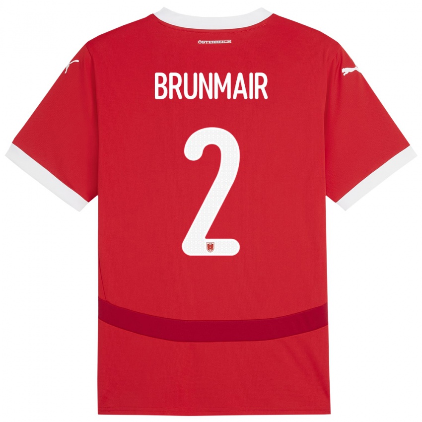 Kinder Österreich Livia Brunmair #2 Rot Heimtrikot Trikot 24-26 T-Shirt Schweiz
