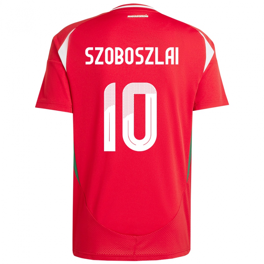 Kinder Ungarn Dominik Szoboszlai #10 Rot Heimtrikot Trikot 24-26 T-Shirt Schweiz