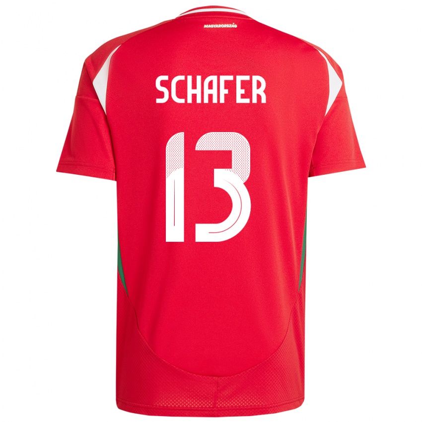 Kinder Ungarn András Schäfer #13 Rot Heimtrikot Trikot 24-26 T-Shirt Schweiz