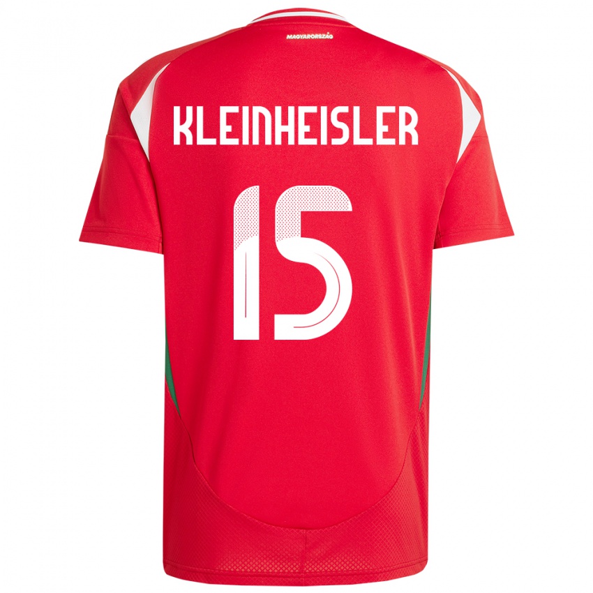 Kinder Ungarn László Kleinheisler #15 Rot Heimtrikot Trikot 24-26 T-Shirt Schweiz