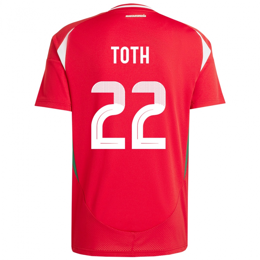 Kinder Ungarn Balázs Tóth #22 Rot Heimtrikot Trikot 24-26 T-Shirt Schweiz