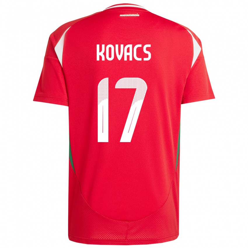 Kinder Ungarn Mátyás Kovács #17 Rot Heimtrikot Trikot 24-26 T-Shirt Schweiz