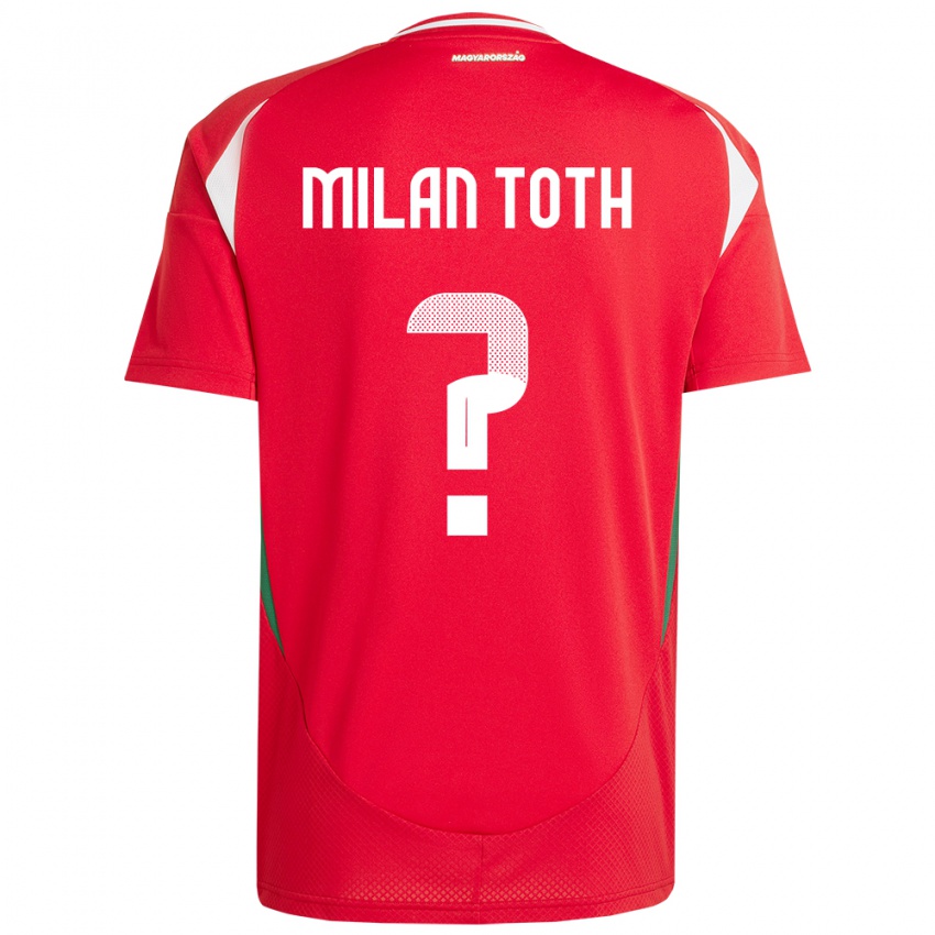 Kinder Ungarn Milán Tóth #0 Rot Heimtrikot Trikot 24-26 T-Shirt Schweiz