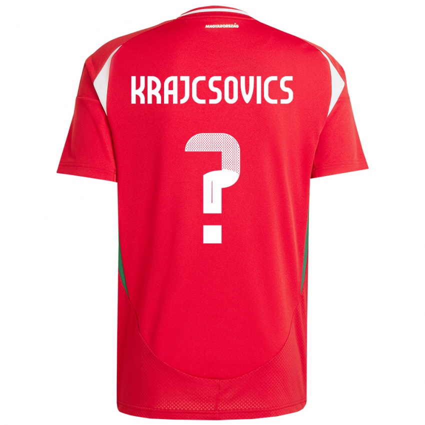 Kinder Ungarn Ábel Krajcsovics #0 Rot Heimtrikot Trikot 24-26 T-Shirt Schweiz