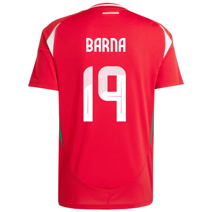 Kinder Ungarn Daniel Barna #19 Rot Heimtrikot Trikot 24-26 T-Shirt Schweiz