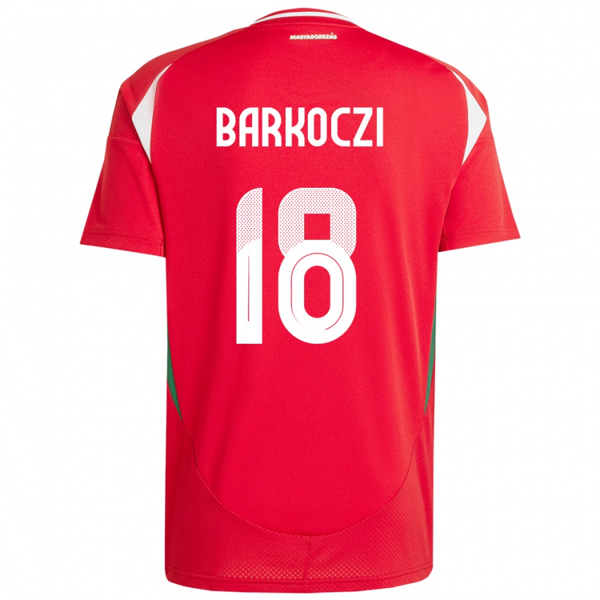 Kinder Ungarn Barnabás Barkóczi #18 Rot Heimtrikot Trikot 24-26 T-Shirt Schweiz