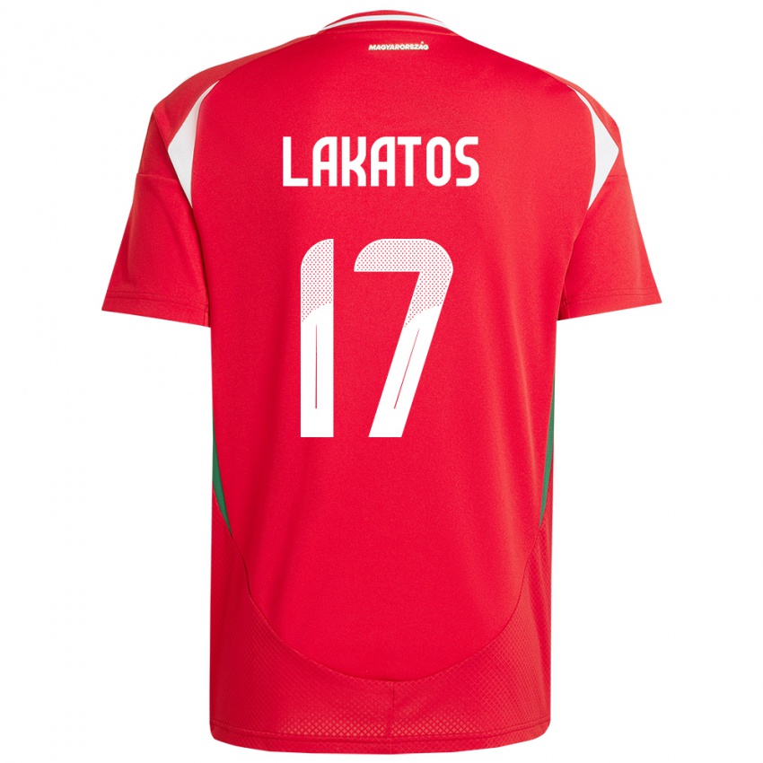 Kinder Ungarn Noel Lakatos #17 Rot Heimtrikot Trikot 24-26 T-Shirt Schweiz