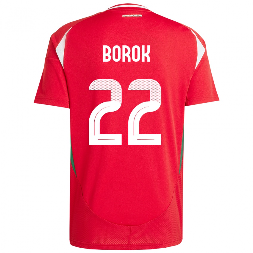 Kinder Ungarn Dorina Borók #22 Rot Heimtrikot Trikot 24-26 T-Shirt Schweiz