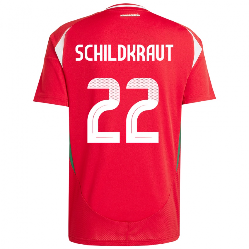 Kinder Ungarn Fruzsina Schildkraut #22 Rot Heimtrikot Trikot 24-26 T-Shirt Schweiz