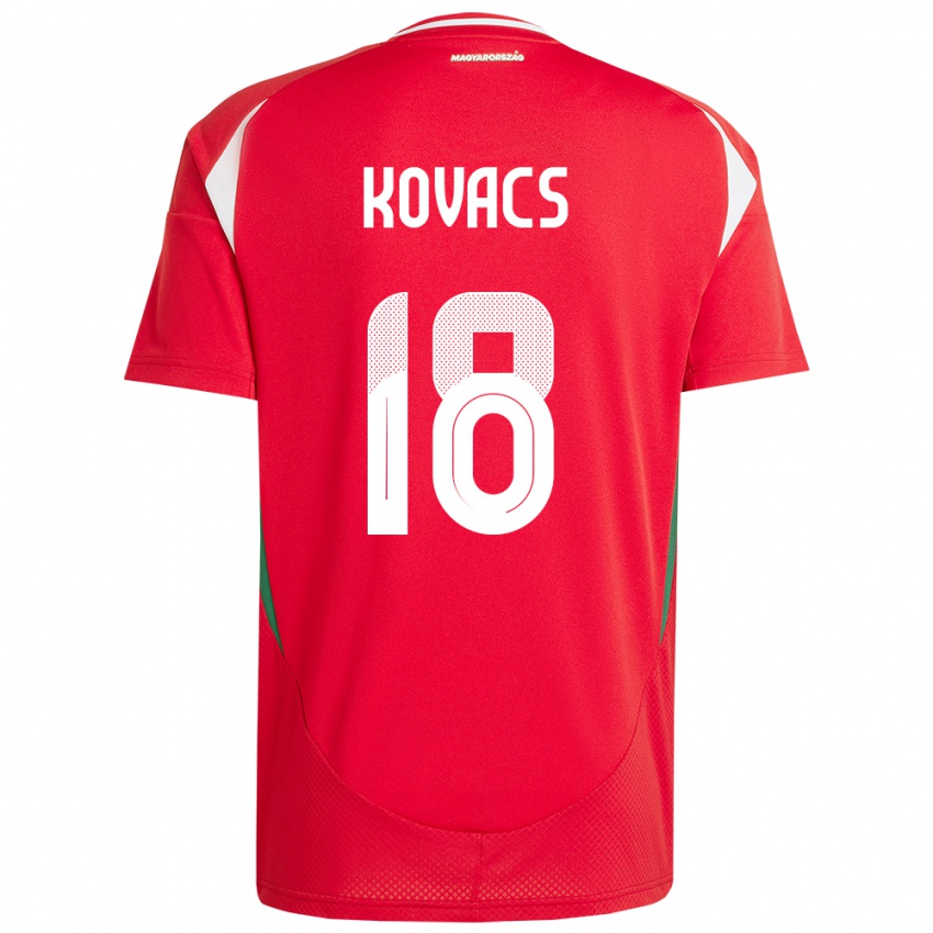 Kinder Ungarn Laura Kovács #18 Rot Heimtrikot Trikot 24-26 T-Shirt Schweiz